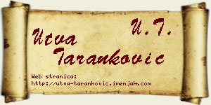 Utva Taranković vizit kartica